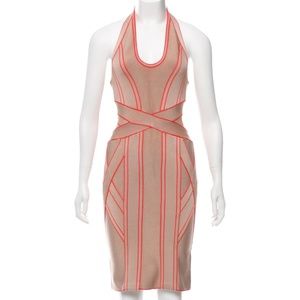 HERVE LEGER Halter Bandage Dress w/ Tags